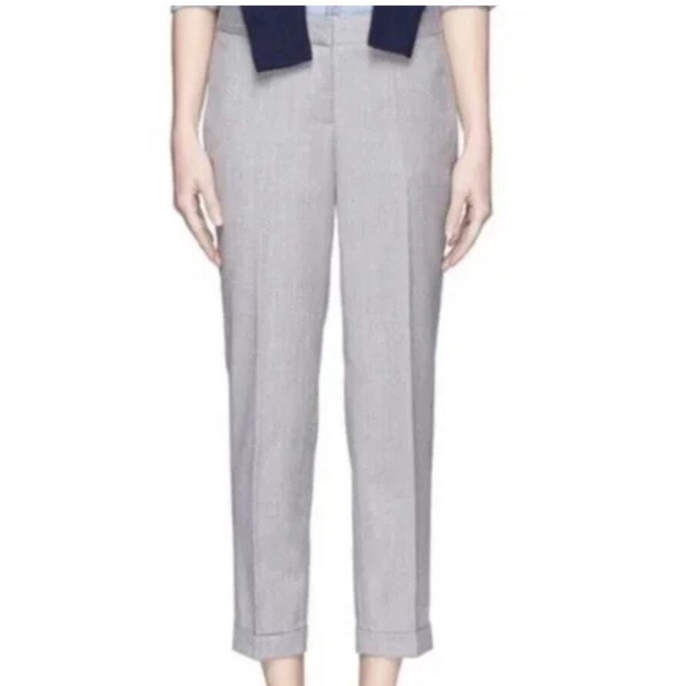 J.Crew Gray Trousers Cafe Capri 100% Wool Women’s Size 2